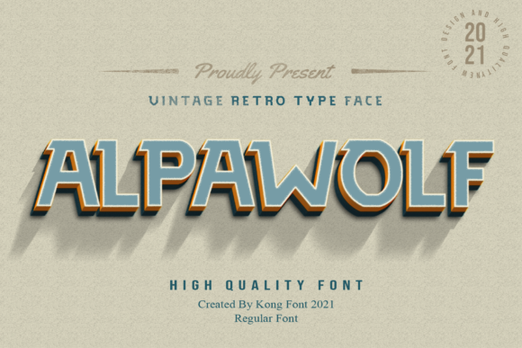 Alpawolf: A Vintage Display Font for Modern Design Needs