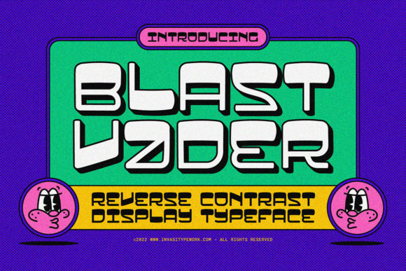 Blastvader: A Bold and Playful Font for Creative Projects