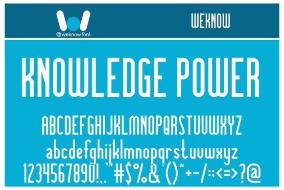 Knowledge Power: A Bold Display Font for Creative Impact
