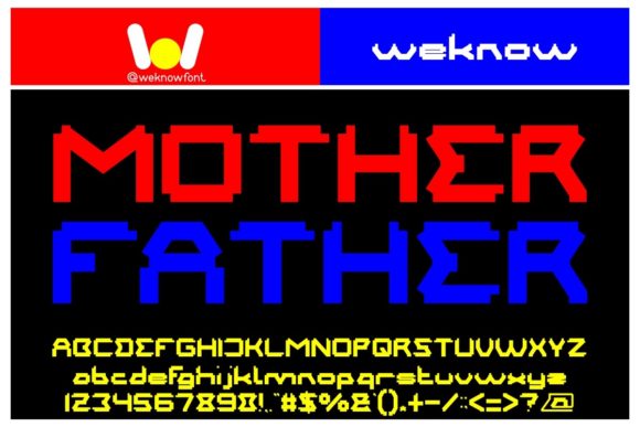 Mother Father: A Modern Display Font for Creative Projects