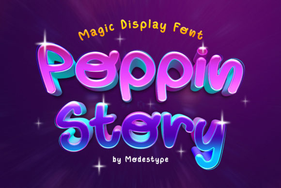 Poppin Story: A Retro and Magical Display Font for Modern Design Workflows