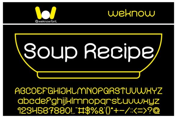 Soup Recipe: A Cool and Unique Display Font