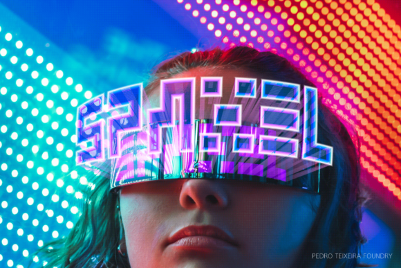 Spaxel: A Display Font for Retro-Futuristic Design Projects